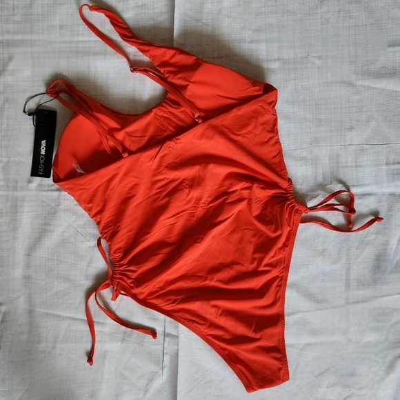 Fashion Nova One Piece Swimsuit - Orange - Picture 4 of 6